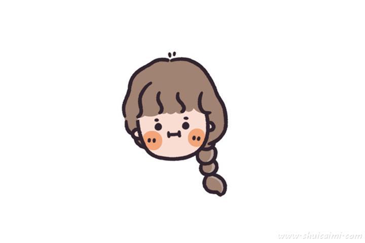 小女孩头像怎么画 小女孩头像简笔画步骤图