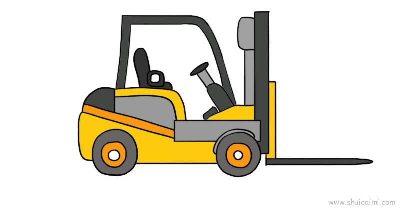 工程车儿童画怎么画 工程车简笔画图片