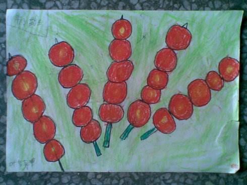 冰糖葫芦简笔画 如何画冰糖葫芦简笔画