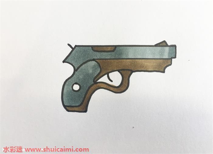 枪怎么画 枪简笔画图片带颜色