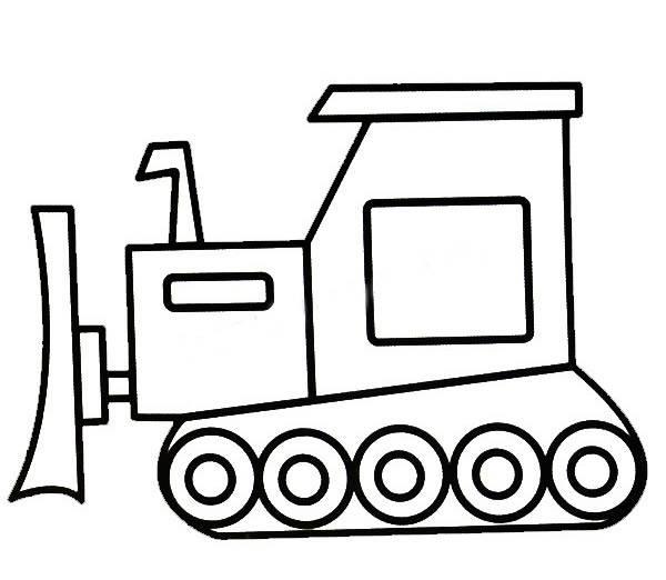推土机简笔画 推土机简笔画儿童画
