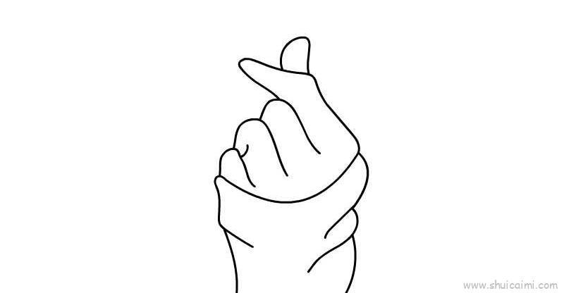 比心儿童画怎么画 比心简笔画简单