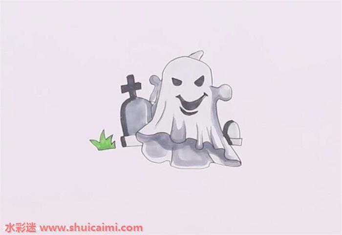 万圣节鬼怎么画 万圣节鬼简笔画图片带颜色