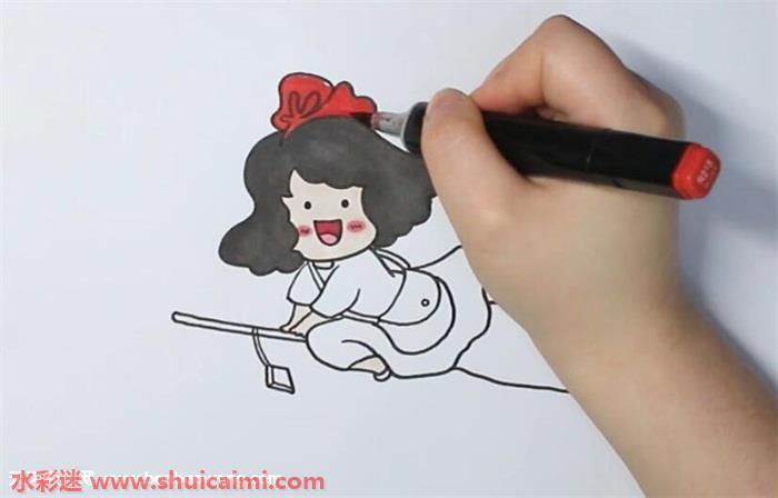 魔女宅急便怎么画 魔女宅急便简笔画图片