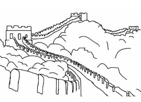 长城简笔画图片 长城简笔画图片大全画有颜色