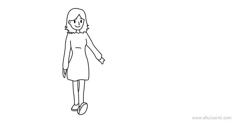 一家三口出游儿童画怎么画 一家三口出游简笔画步骤