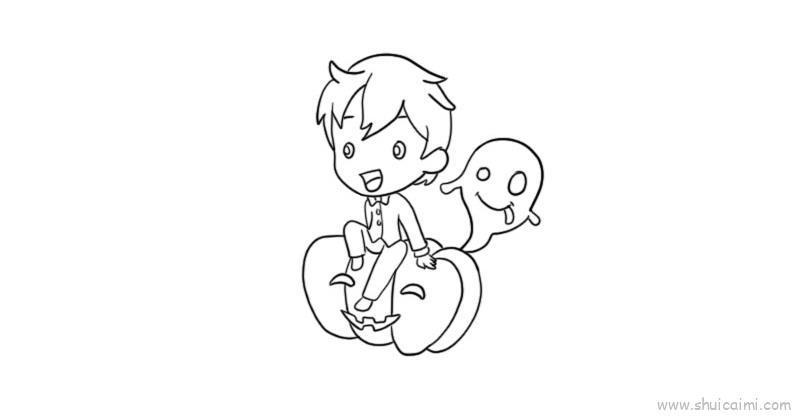 南瓜上儿童画怎么画 南瓜上简笔画简单