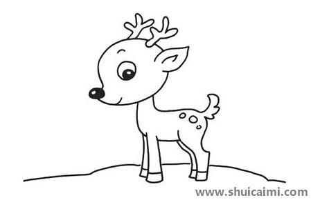梅花鹿儿童简笔画