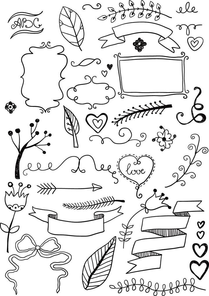 线描装饰线条简笔画 线描装饰线条简笔画图片大全