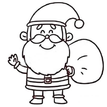 圣诞老人简笔画 圣诞老人简笔画可爱