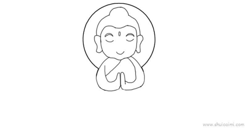 大佛儿童画怎么画 大佛简笔画顺序