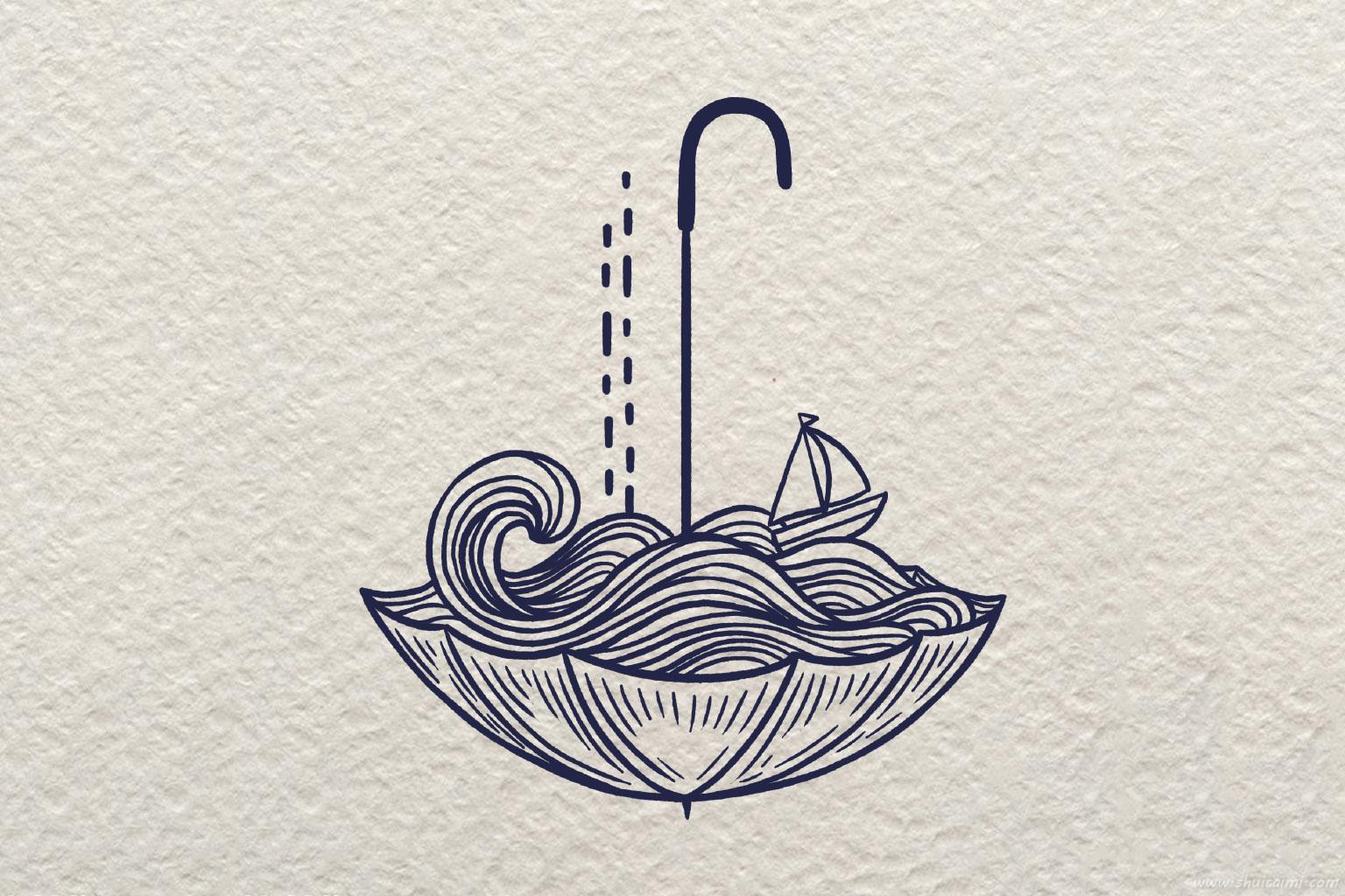 创意雨过天晴怎么画 创意雨过天晴简笔画步骤图
