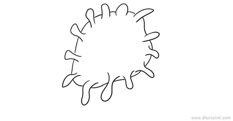 冠状病毒儿童画怎么画 冠状病毒简笔画简单又好看