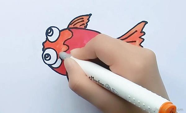 金鱼儿童画怎么画？金鱼儿童画的画法步骤教程