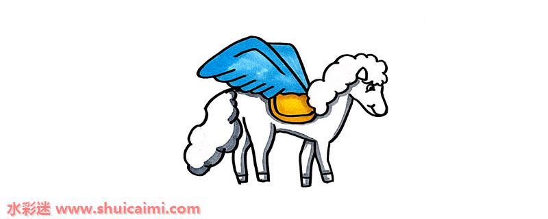 美丽飞马怎么画 美丽飞马简笔画画法