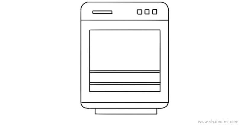 洗碗机法儿童画怎么画 洗碗机法简笔画画法