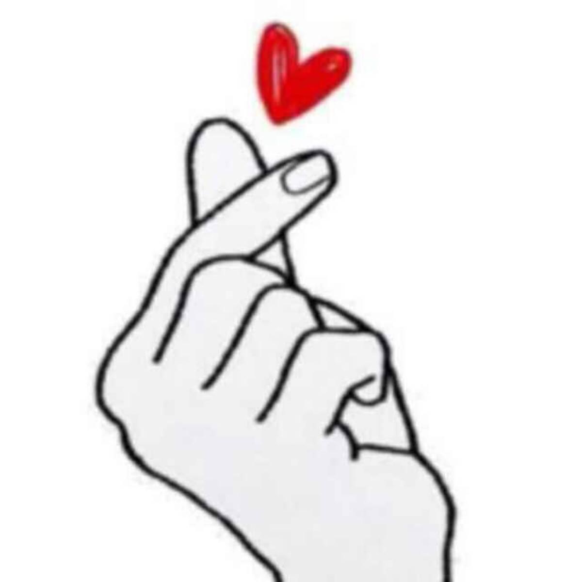 简笔画比心图片 可爱简笔画比心