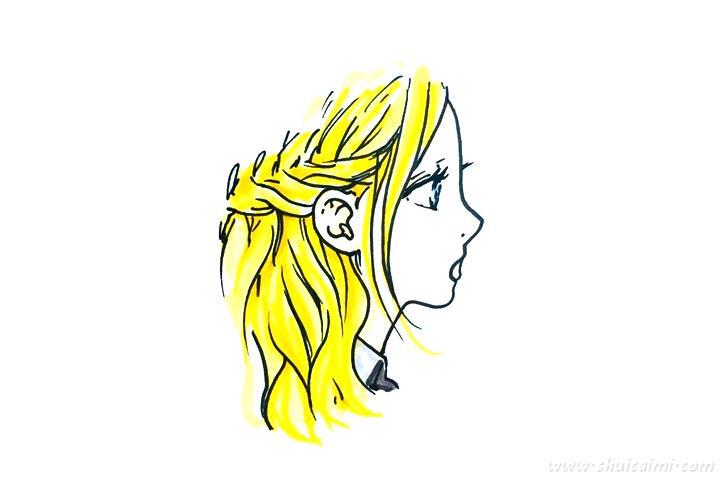 动漫风女孩侧脸怎么画 动漫风女孩侧脸简笔画画法