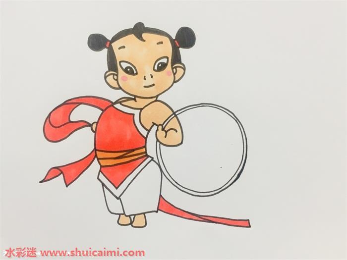 《哪吒传奇》小哪吒简笔画步骤，一步步教你怎么画