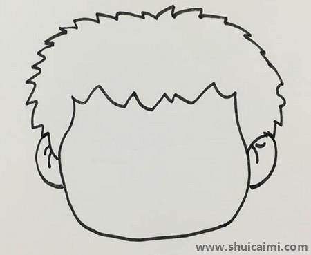 三井寿卡通简笔画步骤教学