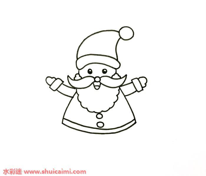 圣诞老人怎么画 圣诞老人简笔画步骤图
