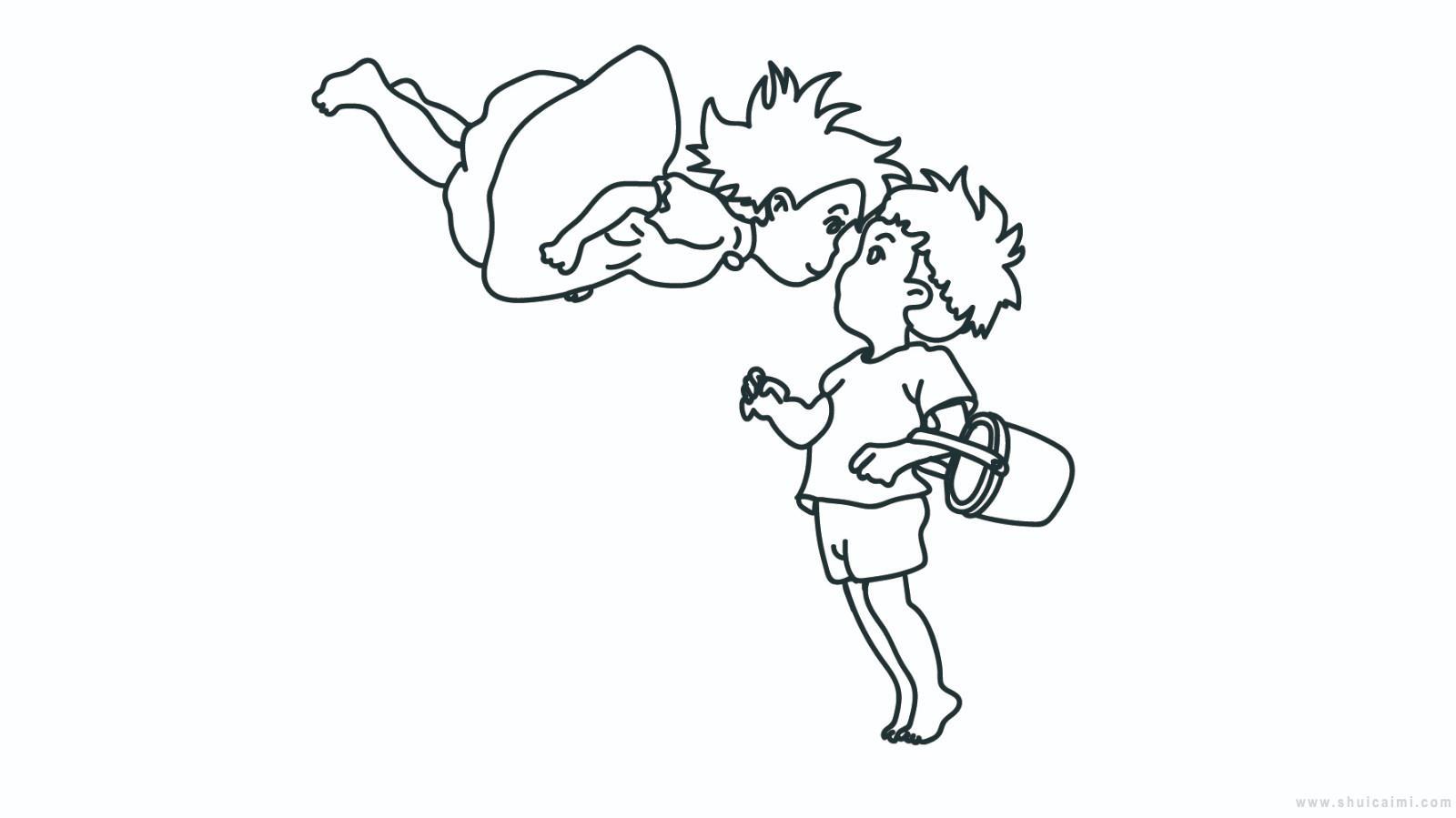 波妞宗介简笔画怎么画 波妞宗介简笔画简单又好看