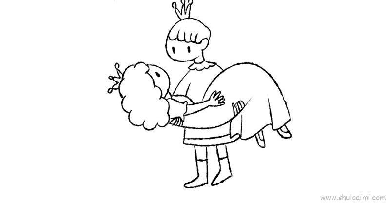 王子和公主儿童画怎么画 王子和公主简笔画图片