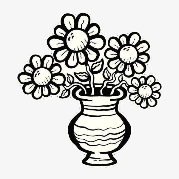 花瓶简笔画图片大全 幼儿园花瓶简笔画图片大全