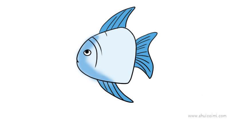 翻车鱼儿童画怎么画 翻车鱼简笔画简单