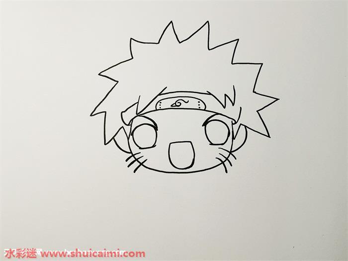 鸣人怎么画 鸣人简笔画漂亮