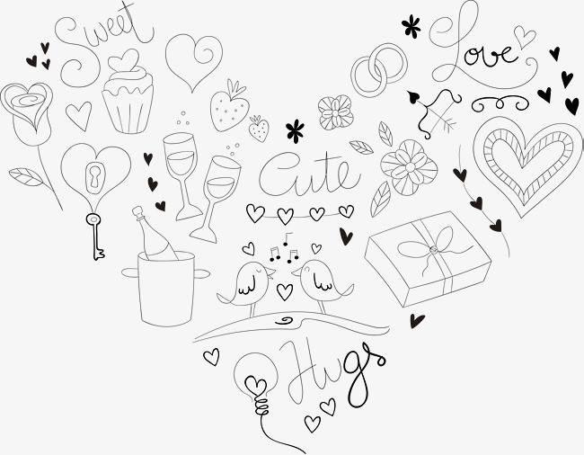 情人节简笔画图片大全 情人节简笔画图片大全可爱