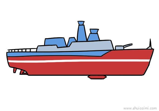 军舰儿童画怎么画 军舰简笔画简单又好看