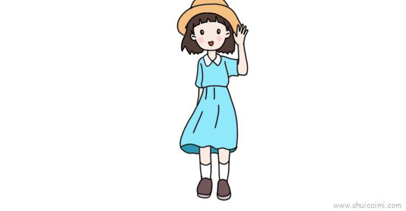 打招呼儿童画怎么画 打招呼简笔画步骤