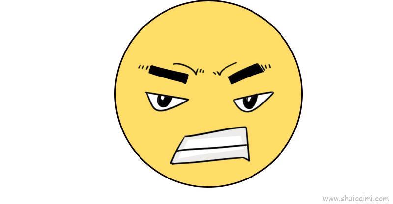 凶狠儿童画怎么画 凶狠简笔画顺序