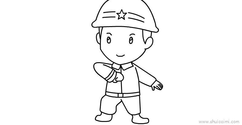 消防员儿童画怎么画 消防员简笔画好看