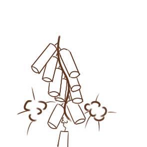 过年放鞭炮的简笔画怎么画 过年放鞭炮的简笔画怎么画的