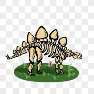 恐龙化石简笔画图片大全 恐龙化石简笔画图片大全彩色