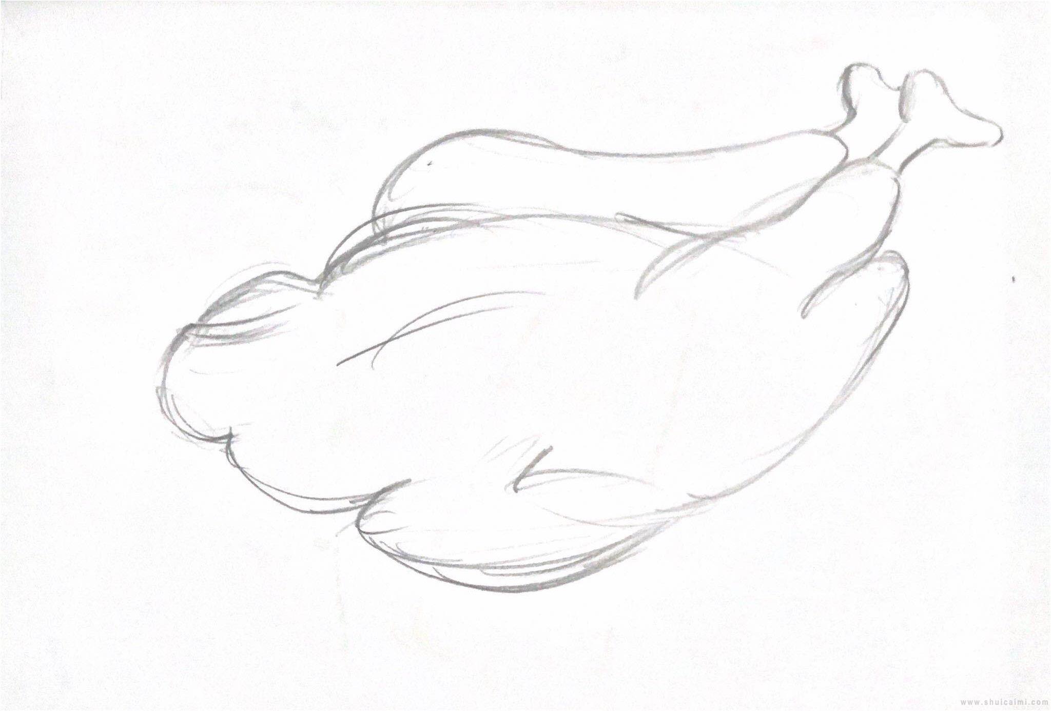 烤鸭简笔画怎么画 烤鸭简笔画顺序