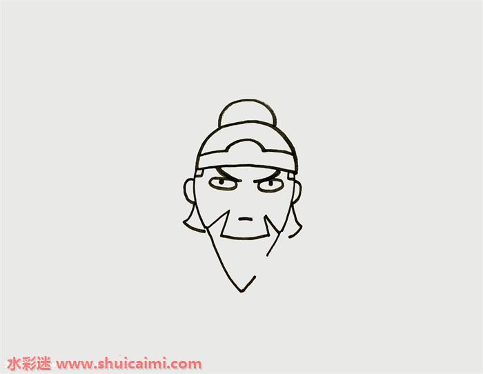 关羽怎么画 关羽简笔画图片大全彩色