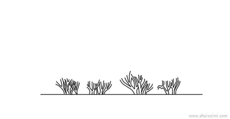灌木儿童画怎么画 灌木简笔画顺序