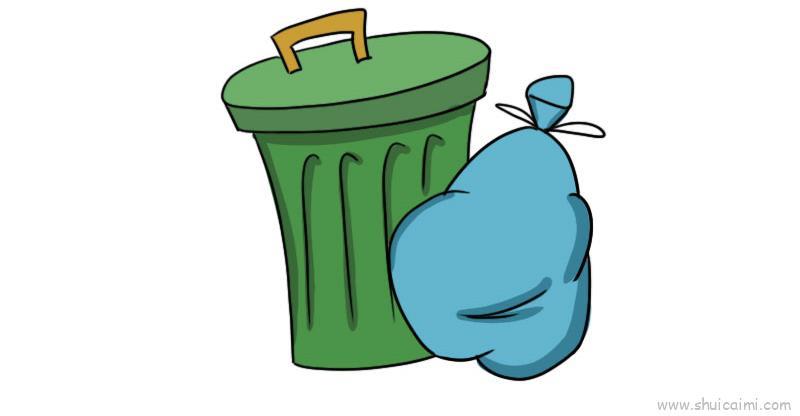 垃圾桶儿童画怎么画 垃圾桶简笔画简单