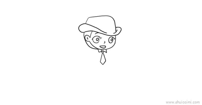 警察儿童画怎么画 警察简笔画步骤