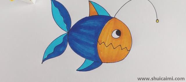 小鱼儿童简笔画怎么画 小鱼儿童画图片