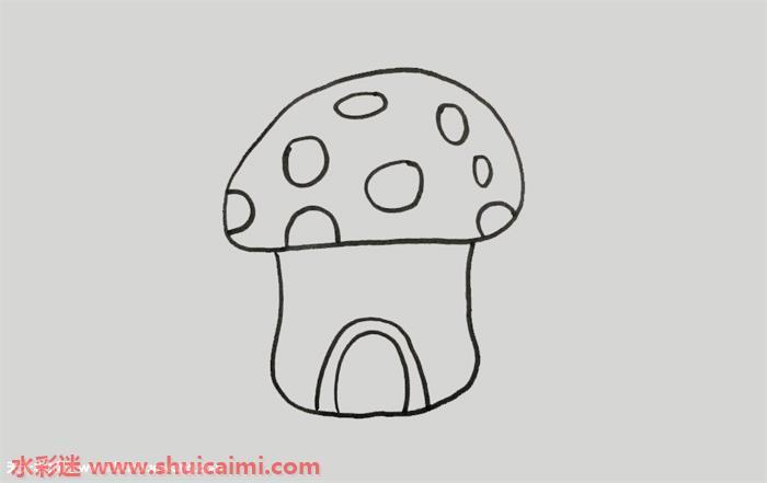 一学就会的蘑菇房简笔画简单又漂亮