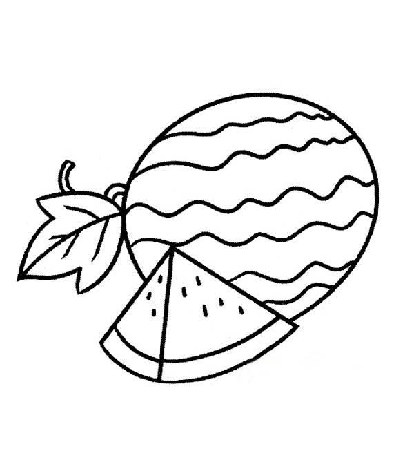 西瓜简笔画 西瓜简笔画彩色