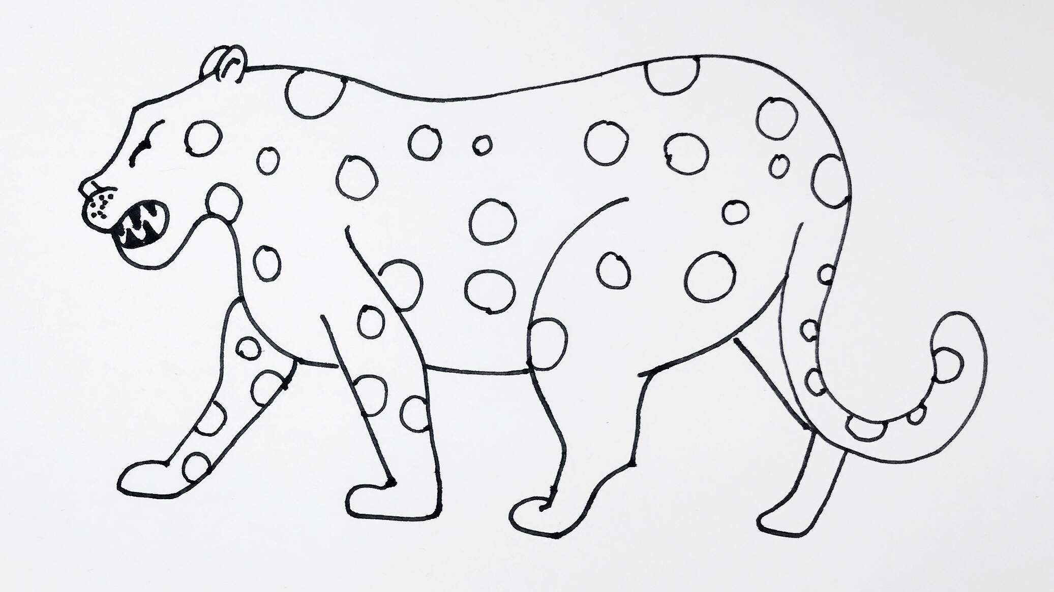 豹子简笔画 豹子简笔画凶猛又简单