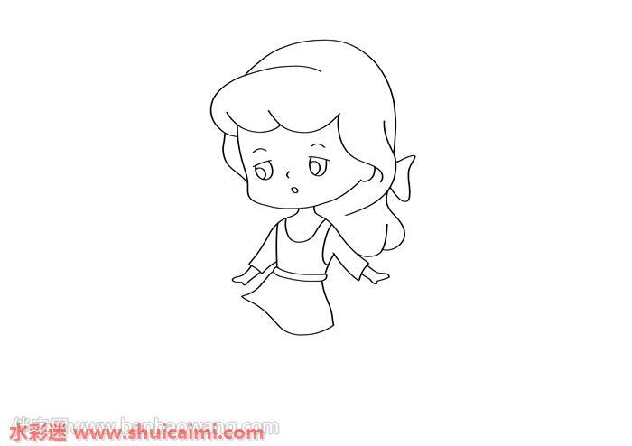 灰姑娘怎么画 灰姑娘简笔画简单
