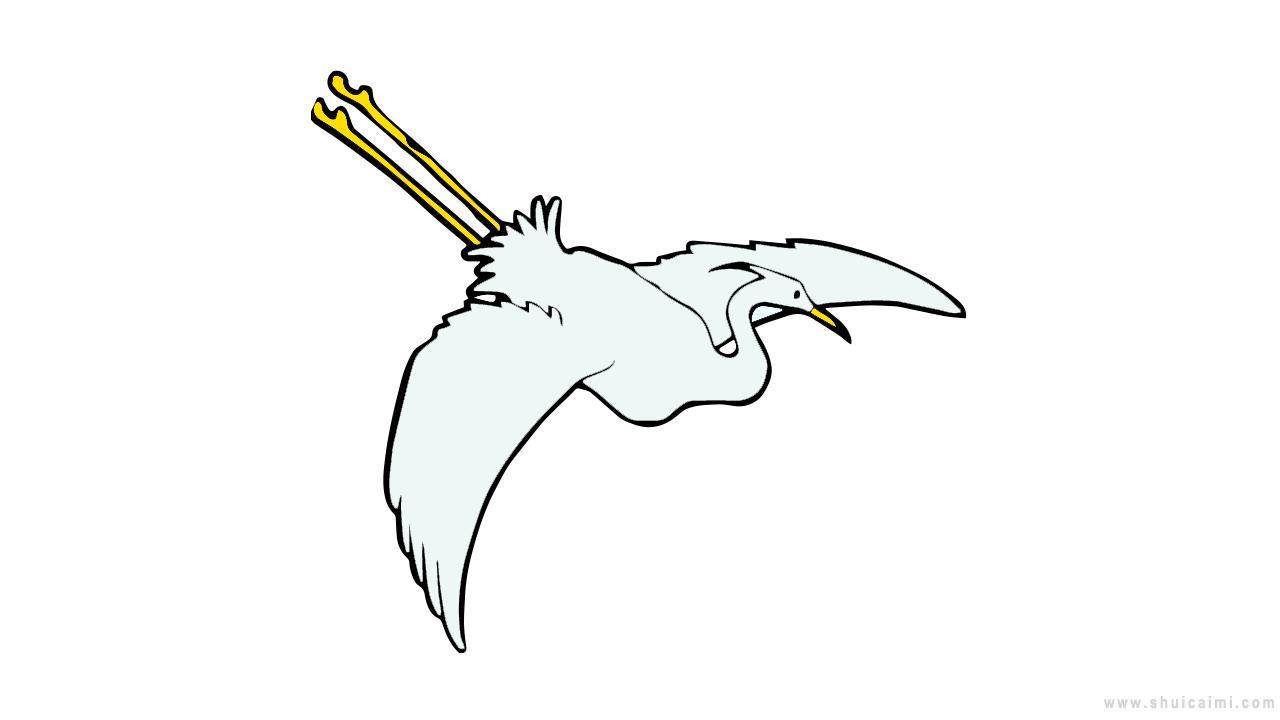 白鹭飞翔简笔画怎么画 白鹭飞翔简笔画画法