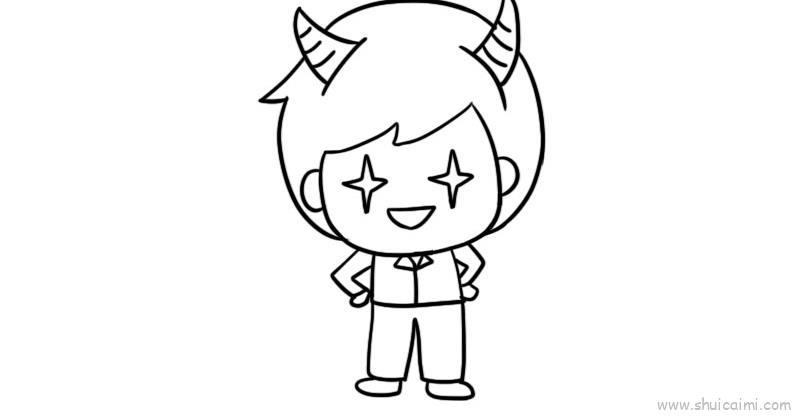 12星座魔羯座儿童画怎么画 12星座魔羯座简笔画图片大全