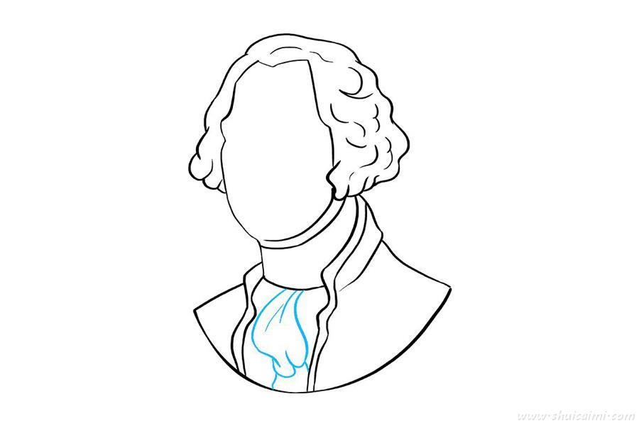 乔治华盛顿怎么画 乔治华盛顿简笔画简单好看带颜色